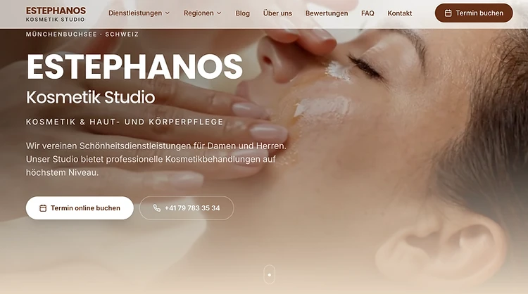 Estephanos Kosmetik Studio Webseite