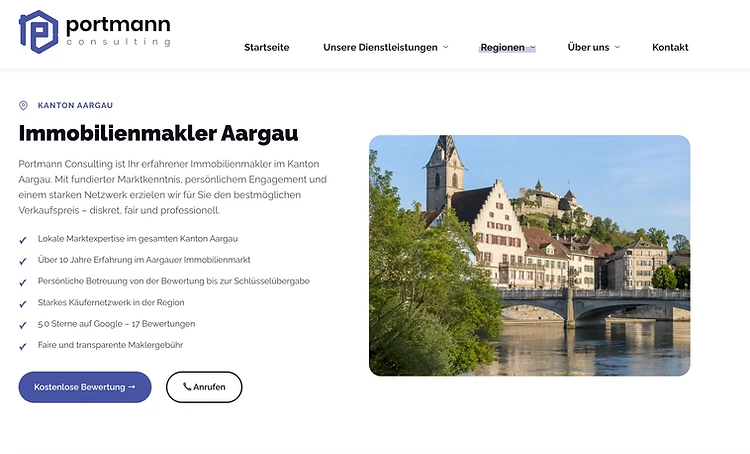 Portmann Consulting Webseite