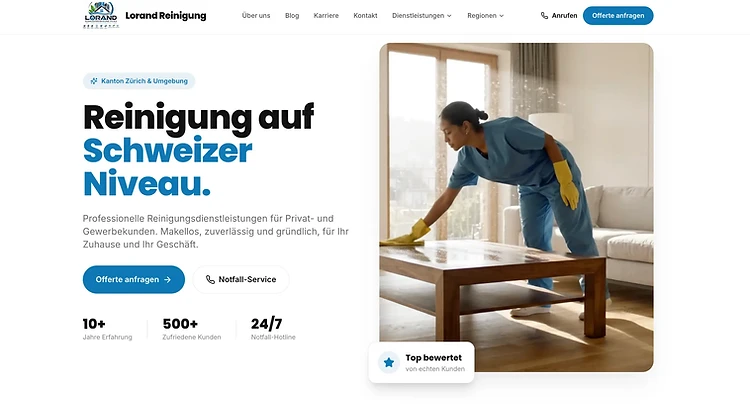 Lorand Reinigung Webseite