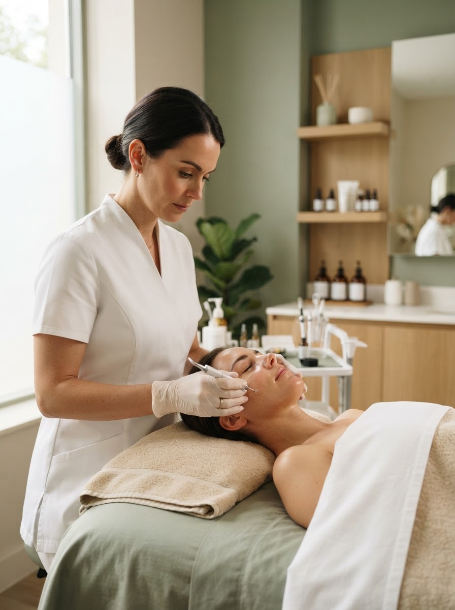 Professional skincare therapist