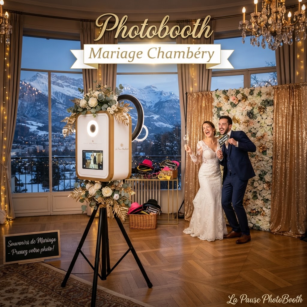 Photobooth mariage d'hiver Chambéry