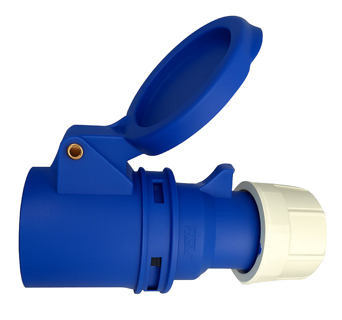 Blue industrial electrical connector