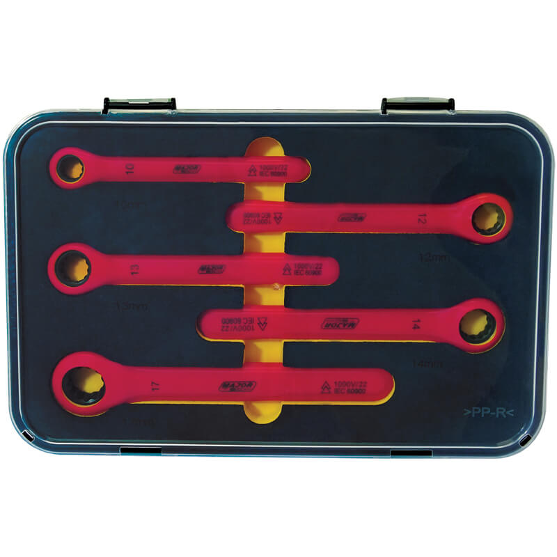 Major Tech Insulated Ratchet Ring Spanner Set
