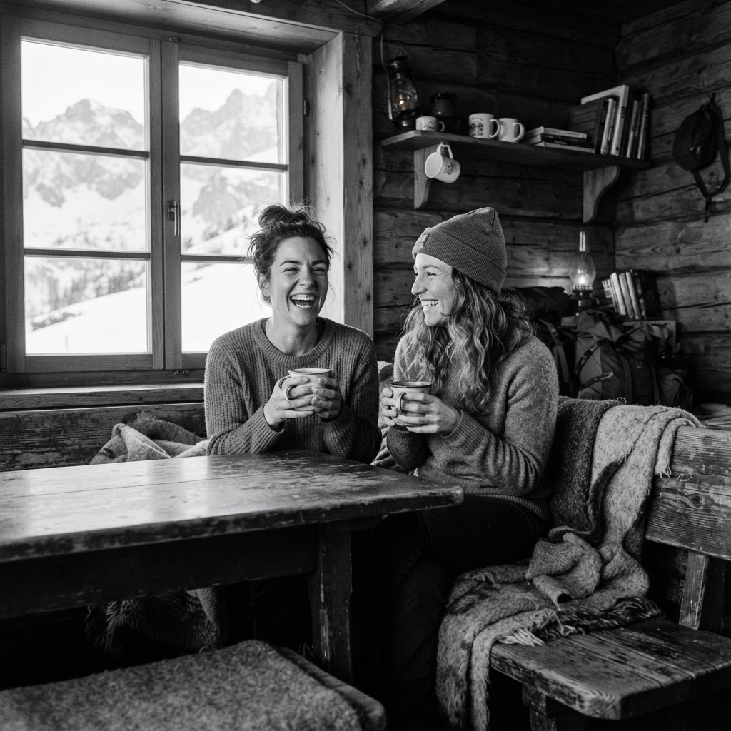 Détail d'une routine soin visage après une journée en montagne