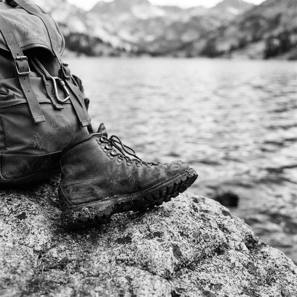 Une randonneuse contemplant le lac de Nino au lever du soleil