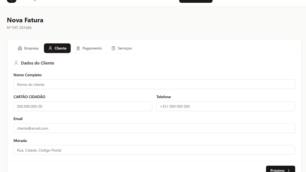 Gerador de Faturas template preview