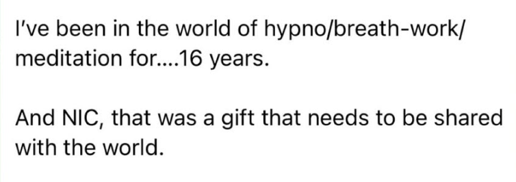 Breathwork testimonial