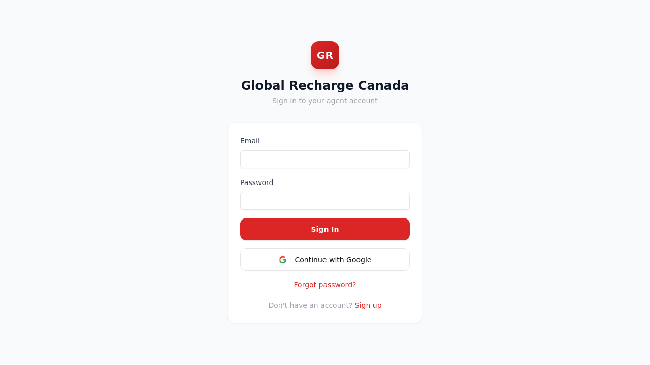 Global Recharge  template preview