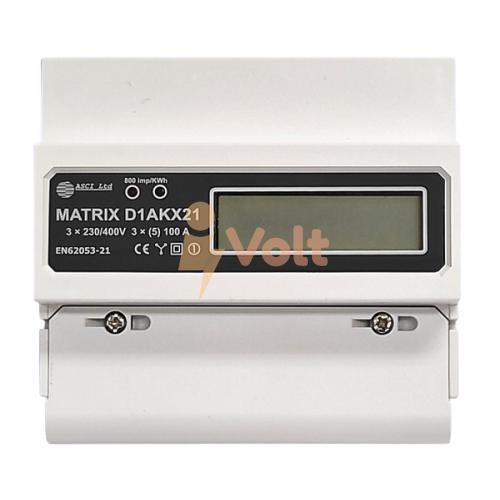 D1AKX21 ДИРЕКТЕН ТРИФАЗЕН ЕЛЕКТРОМЕР 3X5/100 A, ДВУТАРИФЕН