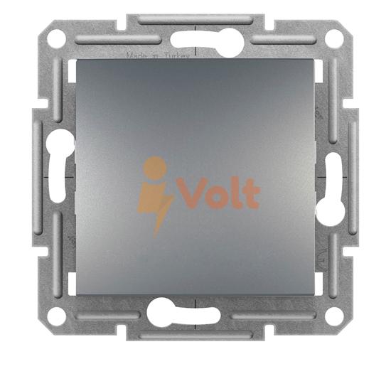БУТОН ASFORA, МЕХАНИЗЪМ С МОНТАЖНА РАМКА, СКРИТ МОНТАЖ, СТОМАНА, EPH0800362, SCHNEIDER ELECTRIC