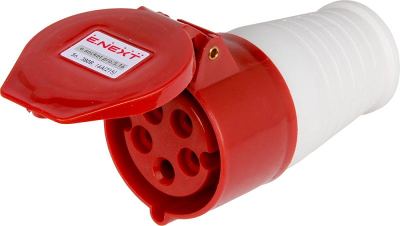 ИНДУСТРИАЛЕН ПОДВИЖЕН КОНТАКТ E.SOCKET.PRO, 16 A, 3P+N+E, 400 V AC, IP44, E.SOCKET.PRO.5.16, E.NEXT