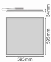 LED ПАНЕЛ ECO HLO BACK, 46 W, 4000 K, 5520 LM, 595X595X32 MM, 230 V AC, IP20, 187636, LEDVANCE