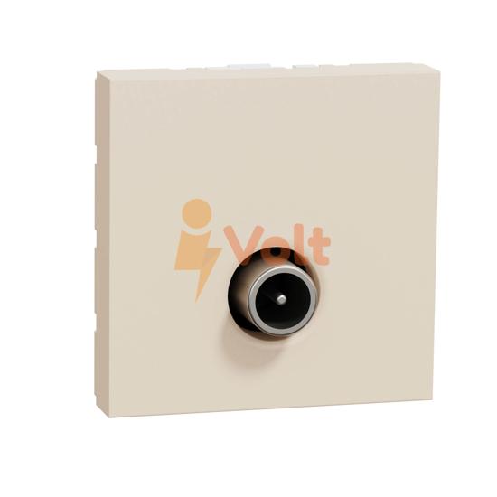 TV РОЗЕТКА NEW UNICA, МЪЖКА, КРАЙНА, СКРИТ МОНТАЖ, СЛОНОВА КОСТ, NU346244, SCHNEIDER ELECTRIC