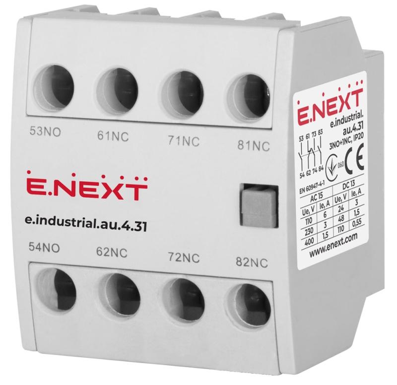 ДОПЪЛНИТЕЛЕН КОНТАКТ, 3NO+1NC, E.INDUSTRIAL.AU.4.31, E.NEXT