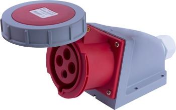ИНДУСТРИАЛЕН КОНТАКТ ЗА СТЕНА E.SOCKET, 32 A, 3P+E, 400 V AC, IP67, E.SOCKET.124.32.67, E.NEXT