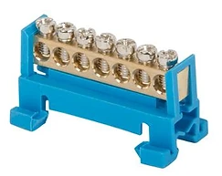 КЛЕМЕН БЛОК С 7 ОТВОРА, ЗА DIN-ШИНА, E.BS.STAND.1.7.BLUE, E.NEXT
