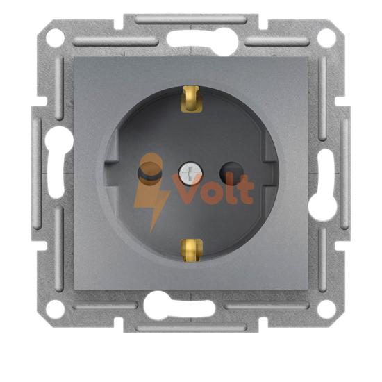КОНТАКТ ШУКО ASFORA, С ДЕТСКА ЗАЩИТА, СКРИТ МОНТАЖ, СТОМАНА, EPH2900262, SCHNEIDER ELECTRIC