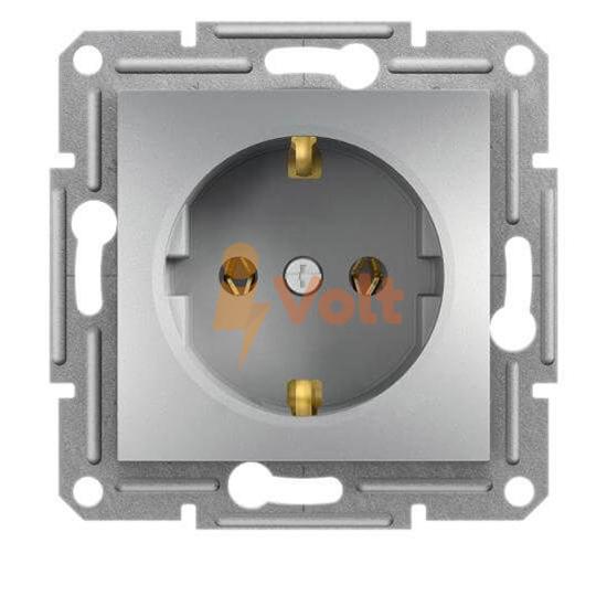 КОНТАКТ ШУКО ASFORA, СКРИТ МОНТАЖ, АЛУМИНИЙ, EPH2900161, SCHNEIDER ELECTRIC