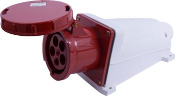 ИНДУСТРИАЛЕН КОНТАКТ ЗА СТЕНА E.SOCKET, 125 A, 3P+N+E, 400 V AC, IP67, E.SOCKET.145.125.67, E.NEXT