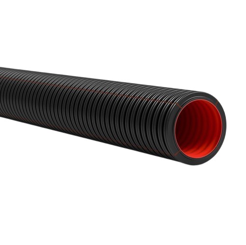 ГОФРИРАНА ТРЪБА Ф90/76.3 ЧЕРНА UV HDPE 50 M, С КОРДА, С КРАЙНА ТАПА, БЕЗ МУФА