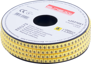 КАБЕЛНА МАРКИРОВКА, 1-2.5 MM2, 6, 1000 БР, E.MARKER.STAND.1.2.5.6, E.NEXT