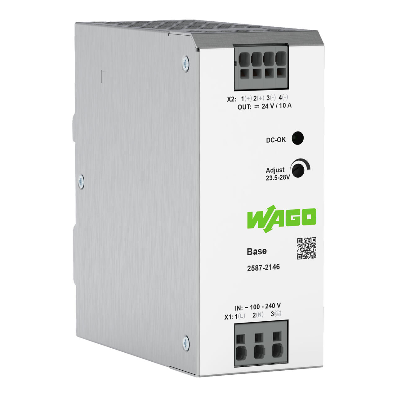 МОНОФАЗНО ИМПУЛСНО ЗАХРАНВАНЕ 2587-2146, 230 VAC/24 VDC, 10 A, С LED ИНДИКАЦИЯ, WAGO