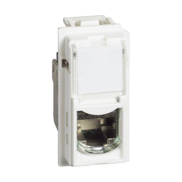 КОМПЮТЪРНА РОЗЕТКА RJ45 LIVING NOW, CAT 6 FTP, 1 МОДУЛ, СКРИТ МОНТАЖ, БЯЛ, BTICINO