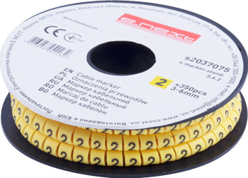 КАБЕЛНА МАРКИРОВКА, 3-6 MM2, “2“, 350 БР, E.MARKER.STAND.3.6.2, E.NEXT