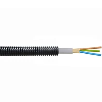 КАБЕЛ В ГОФРЕ NYM 3X1.5 MM2 В COURBI Ф20 ВЪНШНО 320 N ЧЕРНО, 50 МЕТРА