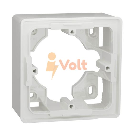МОНТАЖНА КОНЗОЛА NEW UNICA, ЗА ОТКРИТ МОНТАЖ, 1X2 МОДУЛА, ЦВЯТ БЯЛ, NU800218, SCHNEIDER ELECTRIC