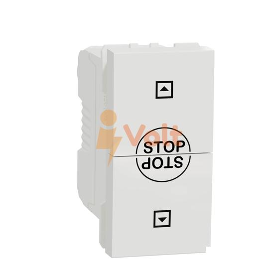 БУТОН ЗА ЩОРИ NEW UNICA, СКРИТ МОНТАЖ, БЯЛ, NU310818SC, SCHNEIDER ELECTRIC