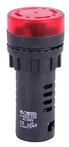 LED ИНДИКАТОРНА ЛАМПА СЪС ЗУМЕР, 22 MM 230 VAC ЧЕРВЕНА, E.AD22.230.BUZZER.RED, E.NEXT