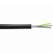 КАБЕЛ В ГОФРЕ FROR 2X1.5 MM2 В COURBI Ф20 ВЪНШНО 320 N ЧЕРНО, 50 МЕТРА