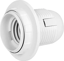 ПЛАСТМАСОВА ФАСУНГА E27, С ГАЙКА, БЯЛА, E.LAMP.E27.PL.WHITE, E.NEXT