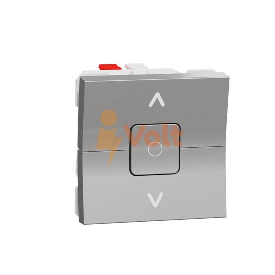 БУТОН ЗА ЩОРИ NEW UNICA, СКРИТ МОНТАЖ, АЛУМИНИЙ, NU320830, SCHNEIDER ELECTRIC