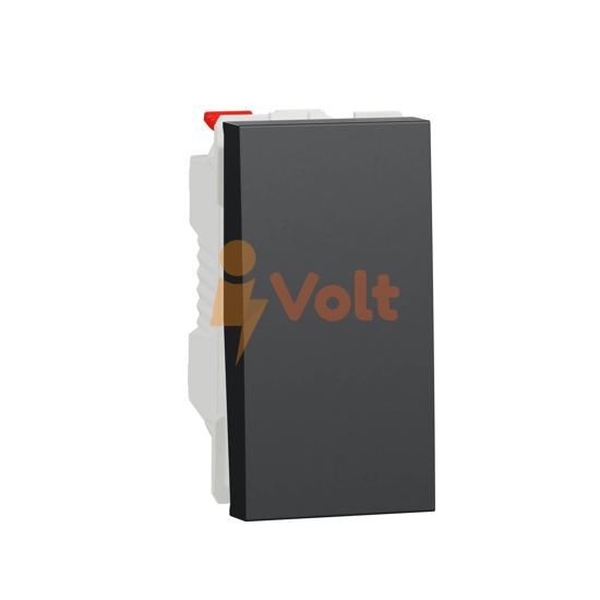 БУТОН NEW UNICA, СКРИТ МОНТАЖ, АНТРАЦИТ, NU310654, SCHNEIDER ELECTRIC