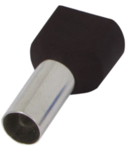 КАБЕЛЕН НАКРАЙНИК 2X6 MM2 (100БР.), ИЗОЛИРАН, ВТУЛКОВ, ЧЕРЕН, E.TERMINAL.STAND.TE.2.6.BLACK, E.NEXT