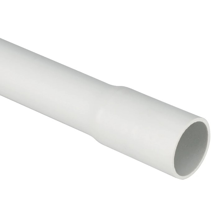 ТРЪБА PVC Ф50 MM-ВЪНШНО 3 МЕТРА С МУФА 320 N СИВА / 1 БР, ELETTROCANALI