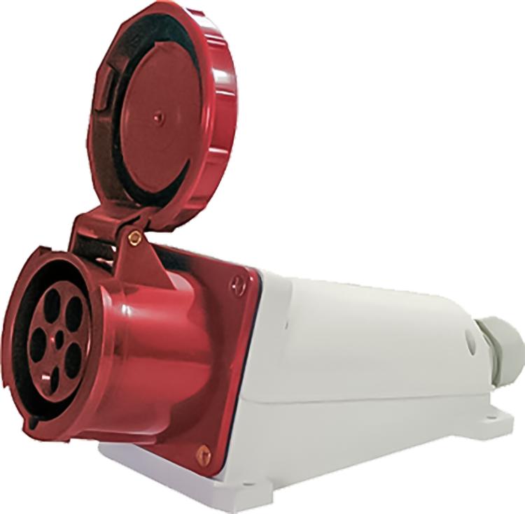 ИНДУСТРИАЛЕН КОНТАКТ ЗА СТЕНА E.SOCKET.PRO, 63 A, 3P+N+E, 400 V AC, E.SOCKET.PRO.5.63, E.NEXT