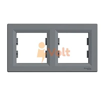 ДВОЙНА РАМКА, ЦВЯТ СТОМАНА, EPH5800262, SCHNEIDER ELECTRIC