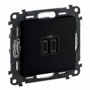 USB ЗАРЯДНО УСТРОЙСТВО VALENA LIFE, ТИП С, СКРИТ МОНТАЖ, ЧЕРЕН, LEGRAND