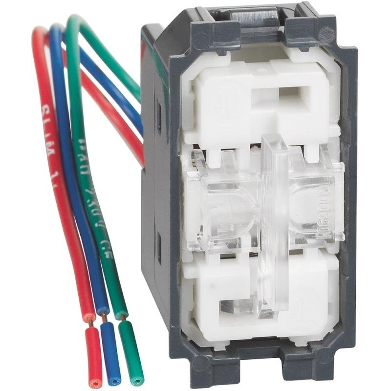 ТРИПОЗИЦИОНЕН КЛЮЧ LIVING NOW, 10 AX, 1-0-2, 1P, 250 V AC, С ИНДИКАТОР, 1 МОДУЛ, СКРИТ МОНТАЖ, BTICINO