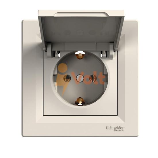 КОНТАКТ ШУКО ASFORA, СКРИТ МОНТАЖ, КРЕМ, EPH3100123, SCHNEIDER ELECTRIC