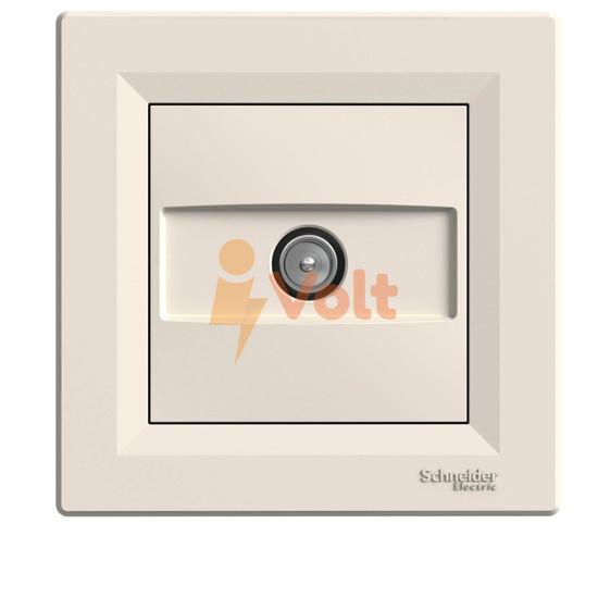 TV РОЗЕТКА ASFORA, 1DB, КРАЙНА, СКРИТ МОНТАЖ, КРЕМ, EPH3200123, SCHNEIDER ELECTRIC