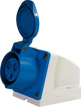 ИНДУСТРИАЛЕН КОНТАКТ ЗА СТЕНА E.SOCKET.PRO, 32 A, 2P+E, 230 V AC, E.SOCKET.PRO.3.32, E.NEXT