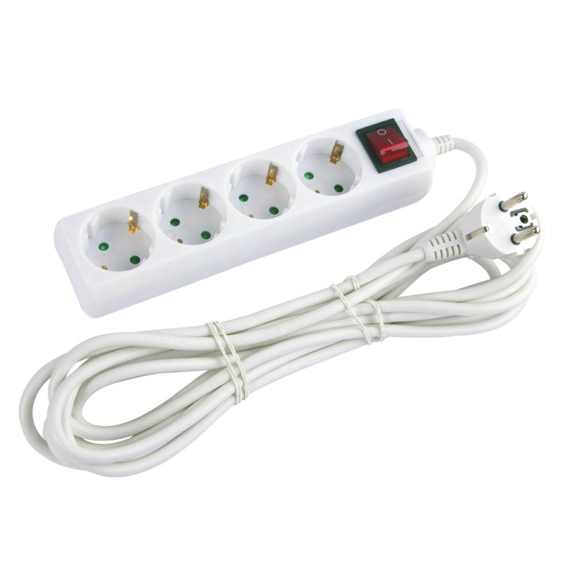 РАЗКЛОНИТЕЛ С КЛЮЧ, 4 ГНЕЗДА, 5 M КАБЕЛ, BABY PROTECT, E.ES.4.5.Z.S.B, E.NEXT