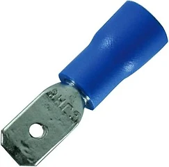МЪЖКИ КАБЕЛЕН НАКРАЙНИК - СЪЕДИНИТЕЛ, 6.35 MM (100БР.) 1.5-2.5 MM2, ИЗОЛИРАН, СЕРИЯ DD, (DD.M.1.5.2.5.L), E.TERMINAL.STAND.DD2.250, E.NEXT