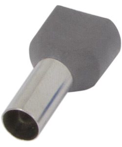 КАБЕЛЕН НАКРАЙНИК 2X16 MM2, ИЗОЛИРАН, ВТУЛКОВ, ЧЕРВЕН, СИВ, E.TERMINAL.STAND.TE.2.16.GREY, E.NEXT