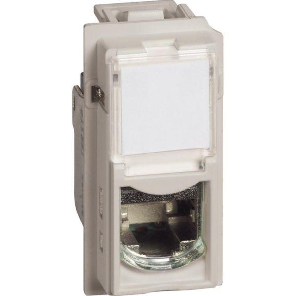 КОМПЮТЪРНА РОЗЕТКА RJ45 LIVING NOW, CAT 6 FTP, 1 МОДУЛ, СКРИТ МОНТАЖ, КРЕМ, BTICINO