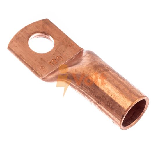 МЕДНА КАБЕЛНА ОБУВКА 120 MM2, БОЛТ M12, ДЪЛГА